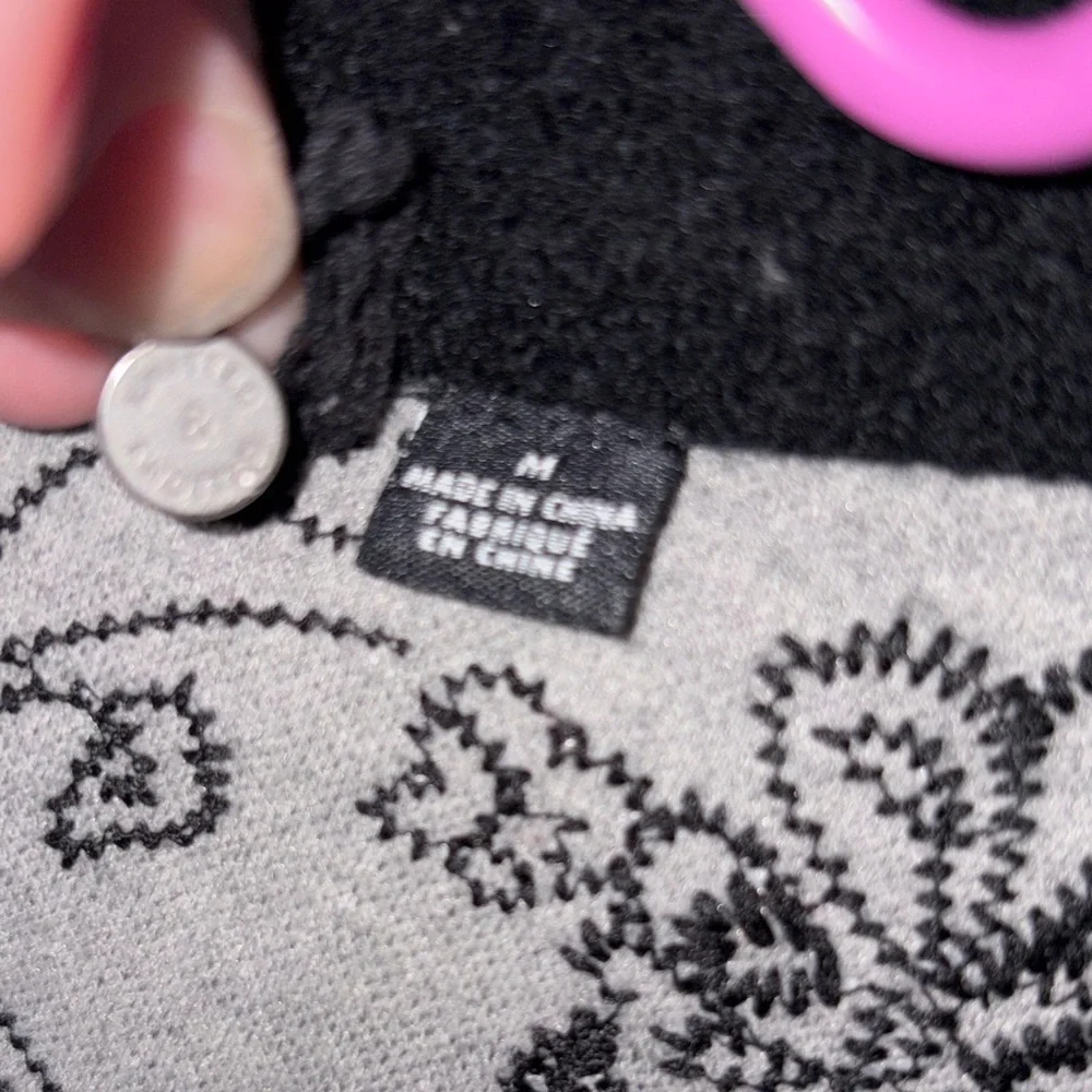 Floral Black and Gray Women's Jacket - Picture 2 of 6